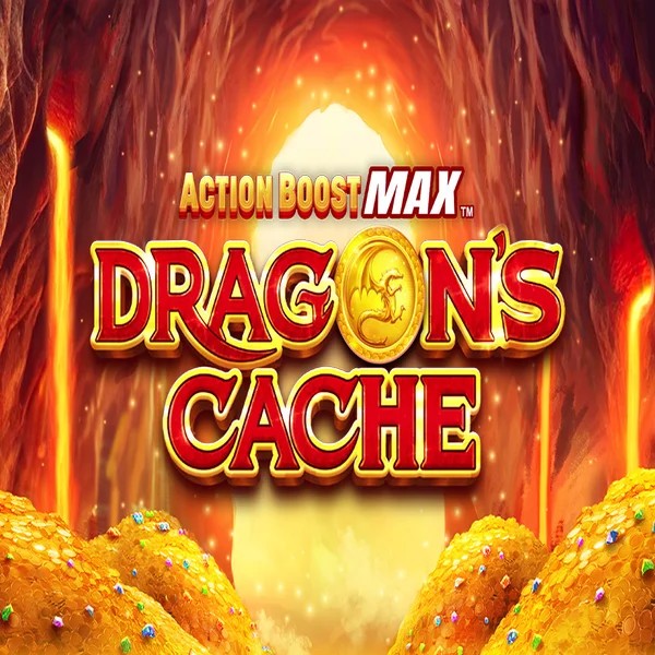 Action Boost Max Dragon's Cache logo – Slots by SpinPlay Games at HugoBets Casino