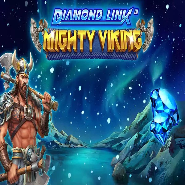 Diamond Link Mighty Viking slot logo by Greentube at HugoBets Casino