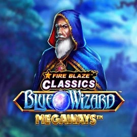 Fire Blaze Blue Wizard Megaways logo – Slots by Rarestone Gaming at HugoBets Casino