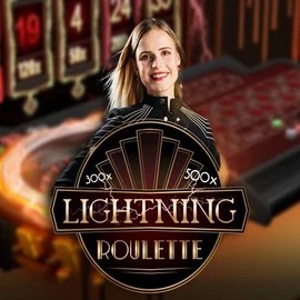 Lightning Roulette slot visual from Evolution available on hugobet.eu.com
